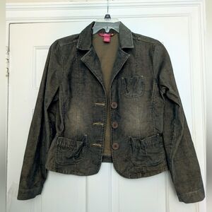 Vintage SO Y2k Green Corduroy Jacket L